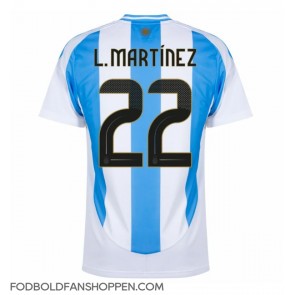 Argentina Lautaro Martinez #22 Hjemmebanetrøje Copa America 2024 Kortærmet